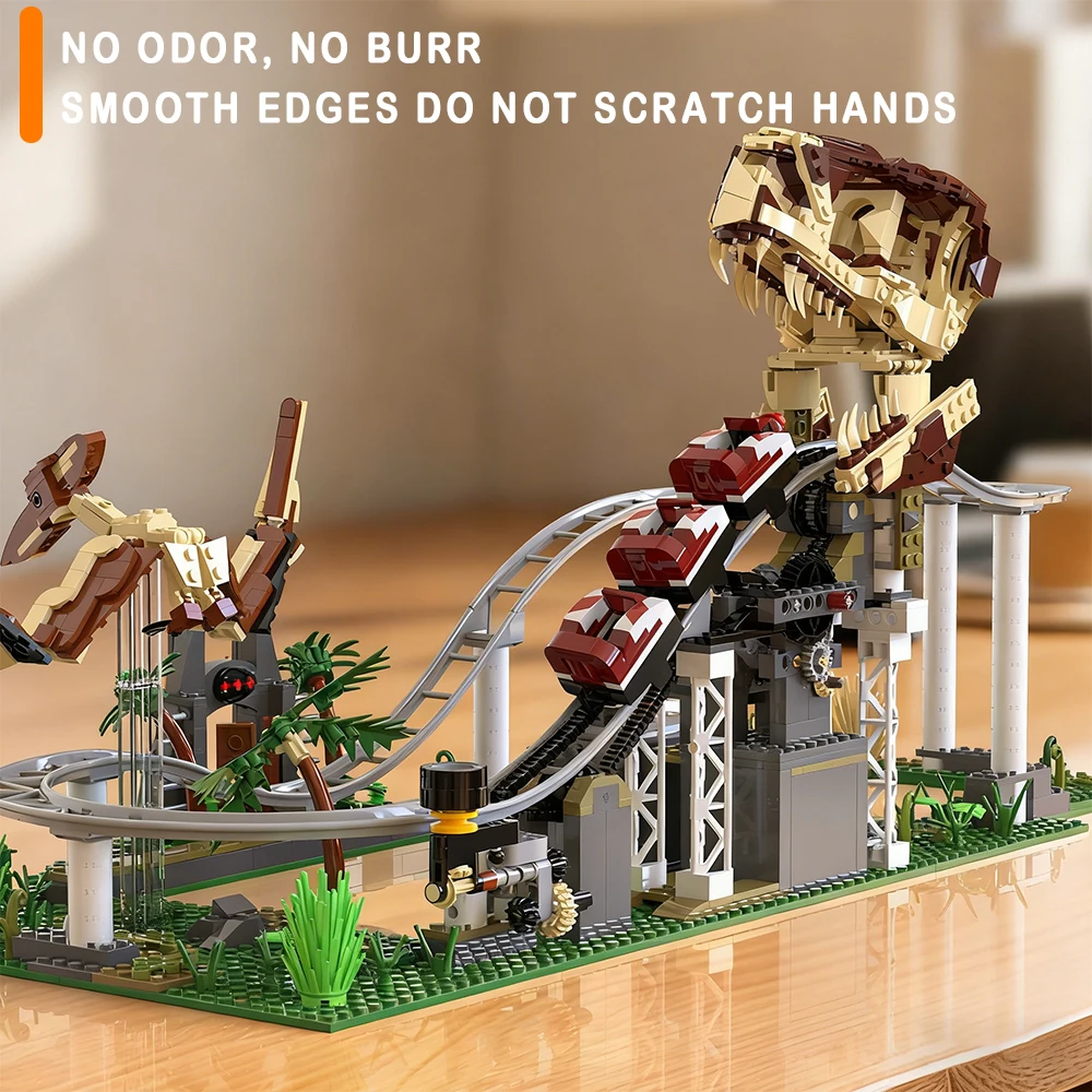 Dinosaur Roller Coaster RC Building Blocks Large Size Assembly Sets Bricks 1291PCS Desktop Decor Birthday Toys Gift For Kids
Dinosaur Roller Coaster RC Building Blocks Large Size Assembly Sets Bricks 1291PCS Desktop Decor Birthday Toys Gift For Kids
