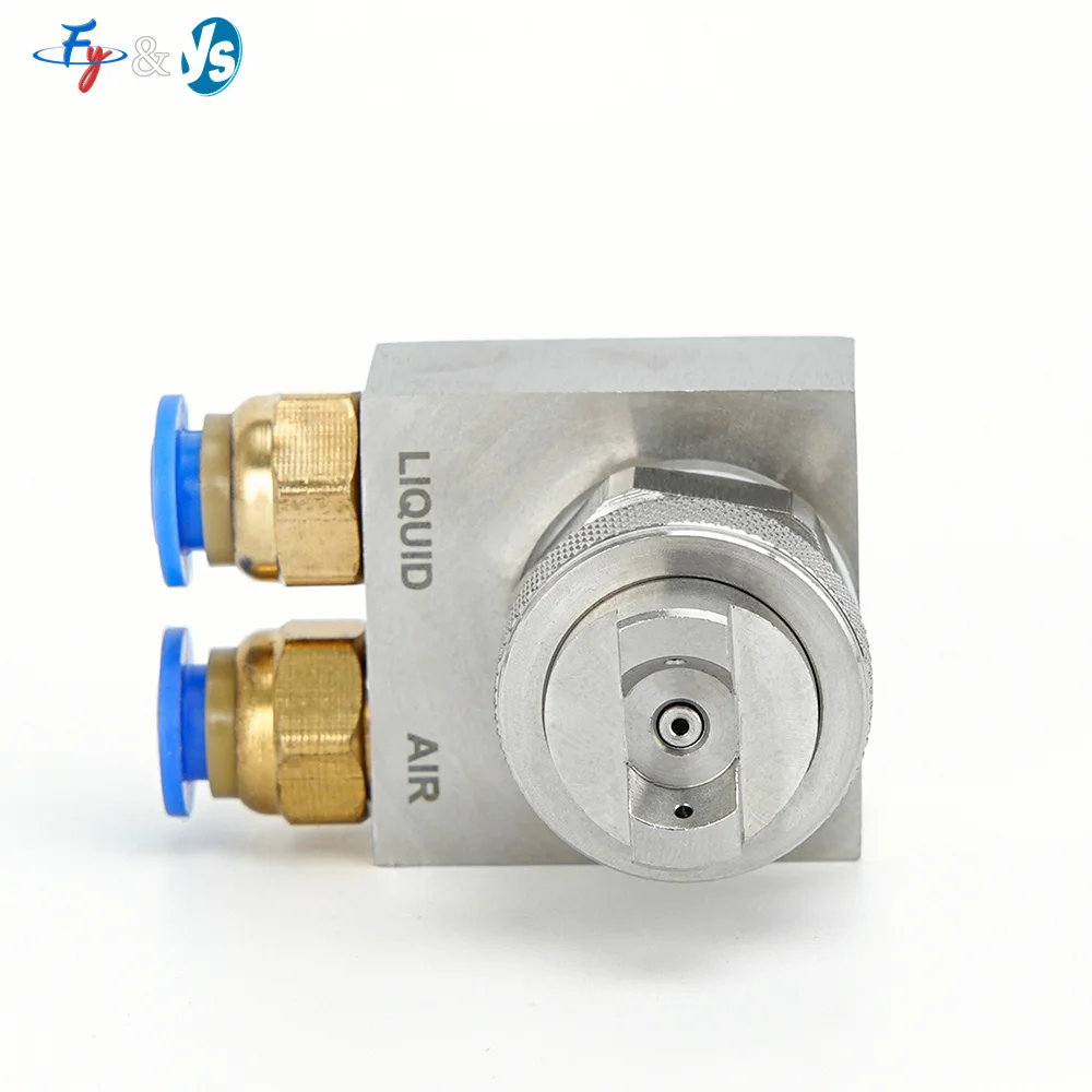 304SS JAC Air Atomizing Nozzle Non Adjustable Air Water Mixing Spray Head Wide Angle Fan Pattern for Cooling Dust Humidification
304SS JAC Air Atomizing Nozzle Non Adjustable Air Water Mixing Spray Head Wide Angle Fan Pattern for Cooling Dust Humidification