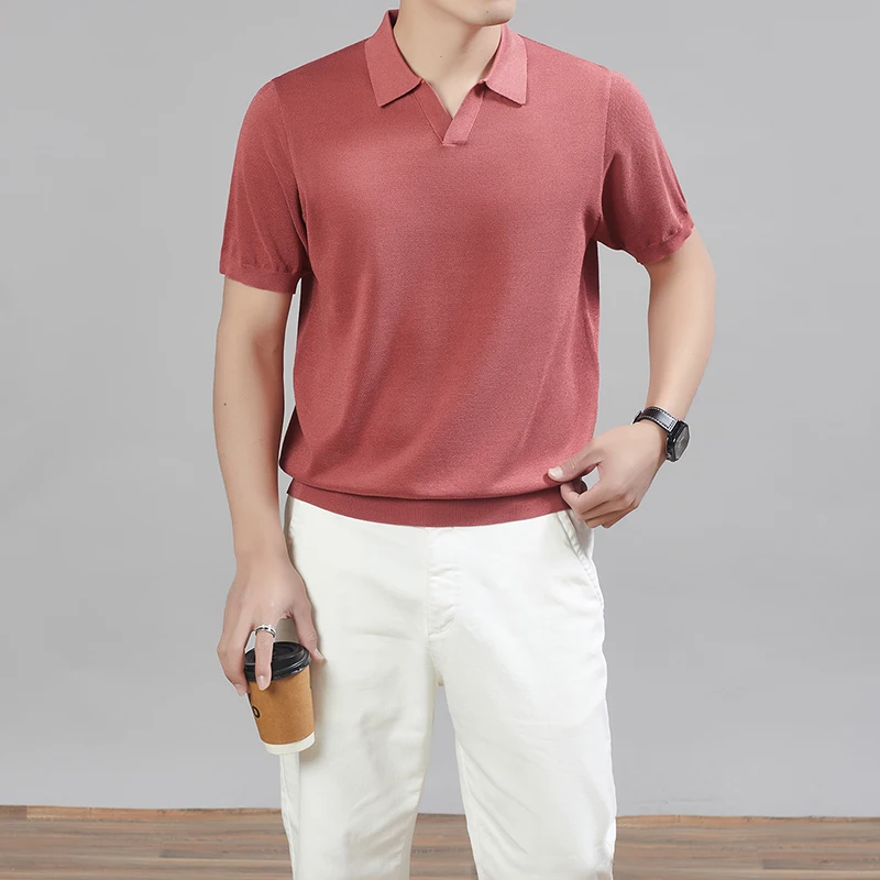 Lyocell 44% Breathable Men Knit Clothes 2026 Summer Trendy Turn Down Collar Knitwear Short SLeeve Polos Pullover Knitting Shirt
Lyocell 44% Breathable Men Knit Clothes 2026 Summer Trendy Turn Down Collar Knitwear Short SLeeve Polos Pullover Knitting Shirt