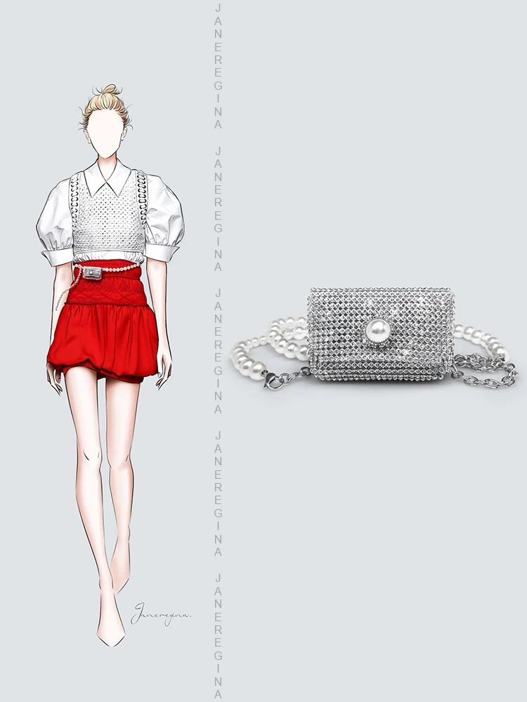 Hxl Pearl Waist Chain Bag Advanced Super Mini Full Diamond Waist Bag Trend Chain Small Bag
Hxl Pearl Waist Chain Bag Advanced Super Mini Full Diamond Waist Bag Trend Chain Small Bag