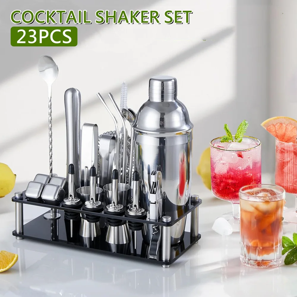 Boston Cocktail Shaker Set 23-Piece Bartender Kit for Home Bar Drink Wine Martini Whiskey Mixer Cocktail Shaker Tools 550+750ML
Boston Cocktail Shaker Set 23-Piece Bartender Kit for Home Bar Drink Wine Martini Whiskey Mixer Cocktail Shaker Tools 550+750ML
