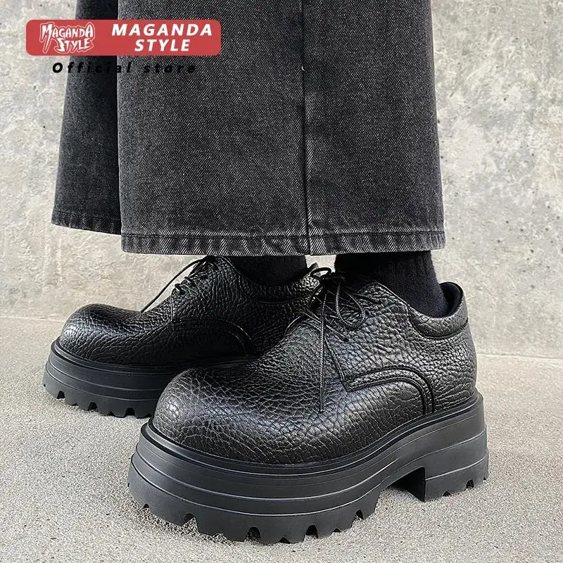 10CM invisible height increasing derby shoes for men retro casual work commuting shoes thick soled big toe leather shoes
10CM invisible height increasing derby shoes for men retro casual work commuting shoes thick soled big toe leather shoes