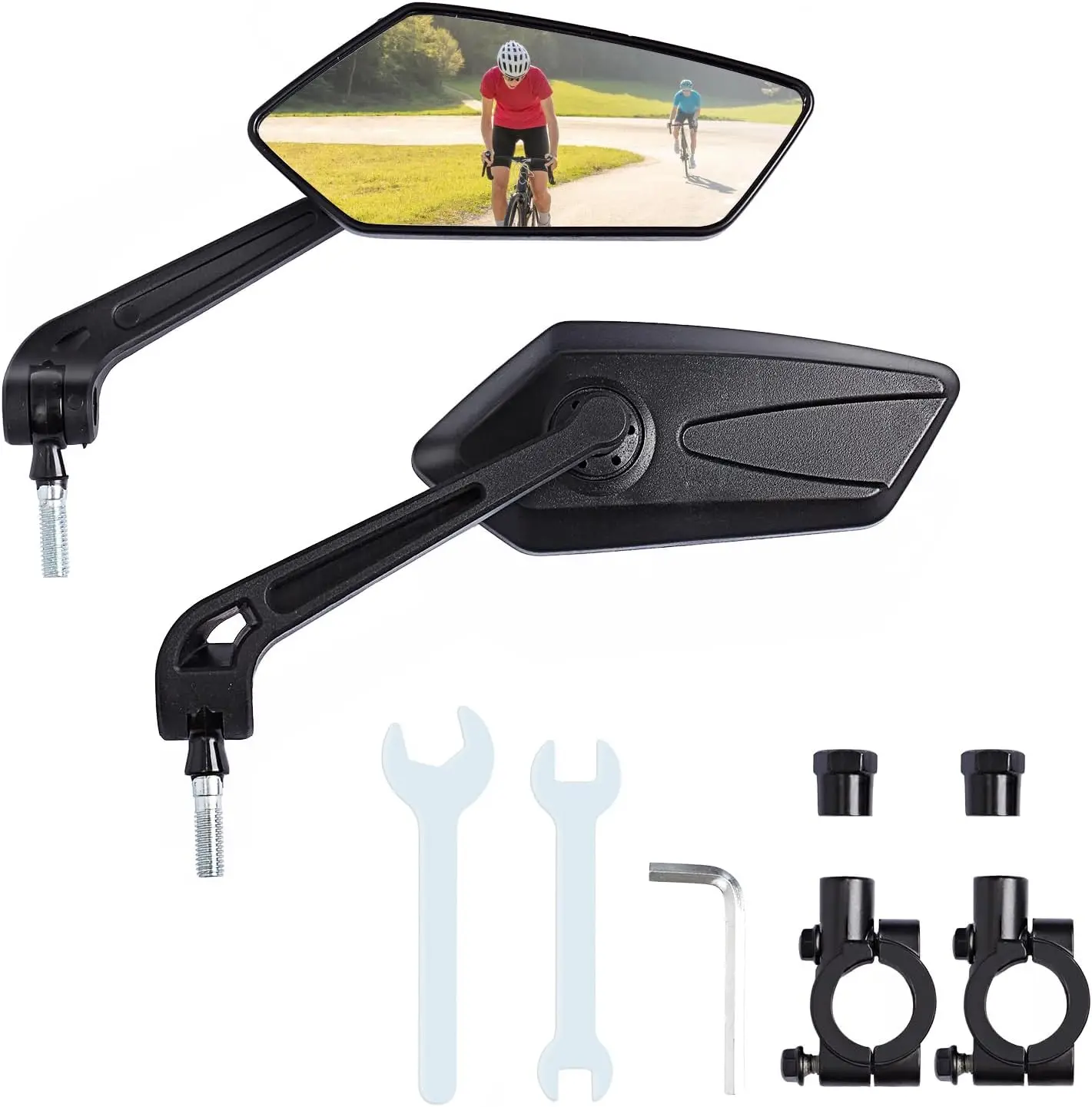 360° Rotatable Bicycle Mirrors for Handlebars, HD Wide Angle Rearview Mirror for Mountain Road Bike, Ebike
360° Rotatable Bicycle Mirrors for Handlebars, HD Wide Angle Rearview Mirror for Mountain Road Bike, Ebike