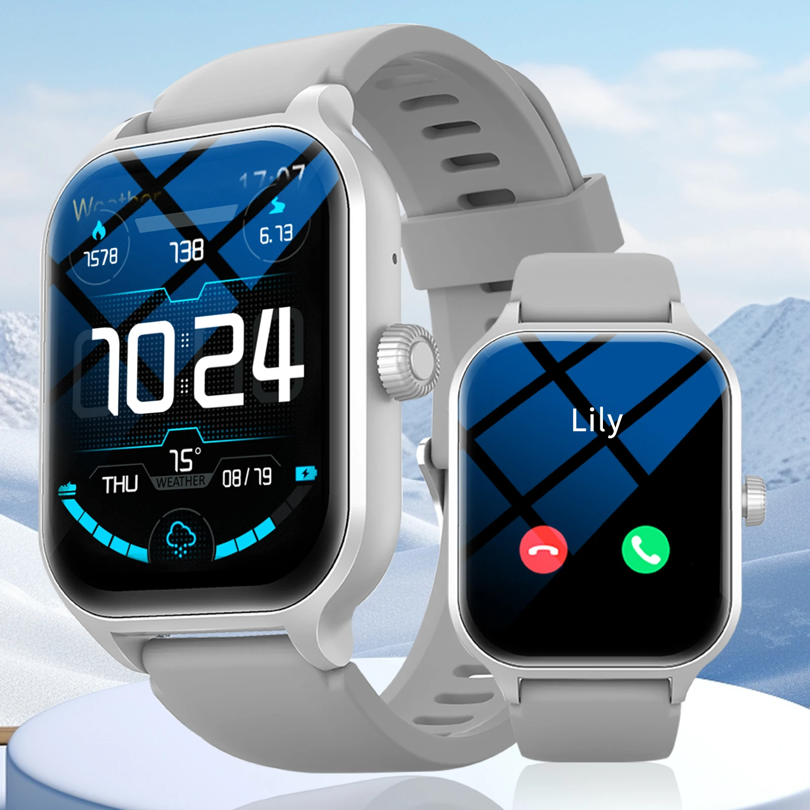 Smart watch, wireless calling /dial, multi -Sport mode,SMS reminder, information reminder, Various APP Reminders
Smart watch, wireless calling /dial, multi -Sport mode,SMS reminder, information reminder, Various APP Reminders