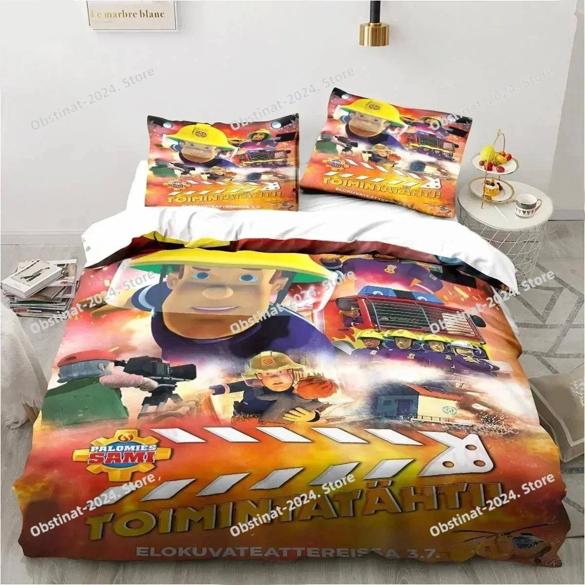 Cartoon Fireman Sam Toys Bedding Set Duvet Cover Bed Set Quilt Cover Pillowcase Comforter king Queen Size Boys Adult Bedding Set
Cartoon Fireman Sam Toys Bedding Set Duvet Cover Bed Set Quilt Cover Pillowcase Comforter king Queen Size Boys Adult Bedding Set