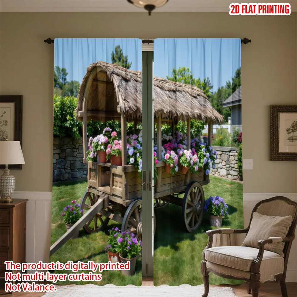 2D flat printing 2pcs Curtain Flower-Filled Garden Cart Digital Printed Polyester Drapes Party Decorations Use for Indoor
2D flat printing 2pcs Curtain Flower-Filled Garden Cart Digital Printed Polyester Drapes Party Decorations Use for Indoor