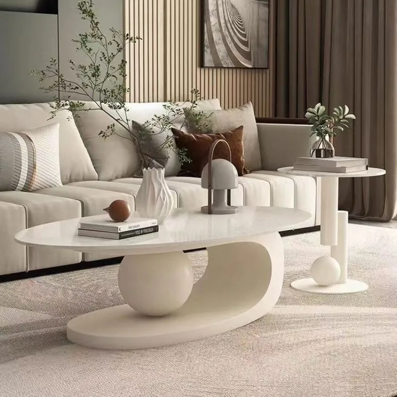 Light luxury Italian coffee table cream wind rock plate tea table household living room explosion table Internet celebrity simpl
Light luxury Italian coffee table cream wind rock plate tea table household living room explosion table Internet celebrity simpl