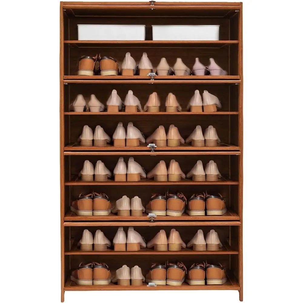 8-Tier Wooden Shoe Storage Cabinet with Lift-Up Door for Entryway, Living Room, and Hallway
8-Tier Wooden Shoe Storage Cabinet with Lift-Up Door for Entryway, Living Room, and Hallway