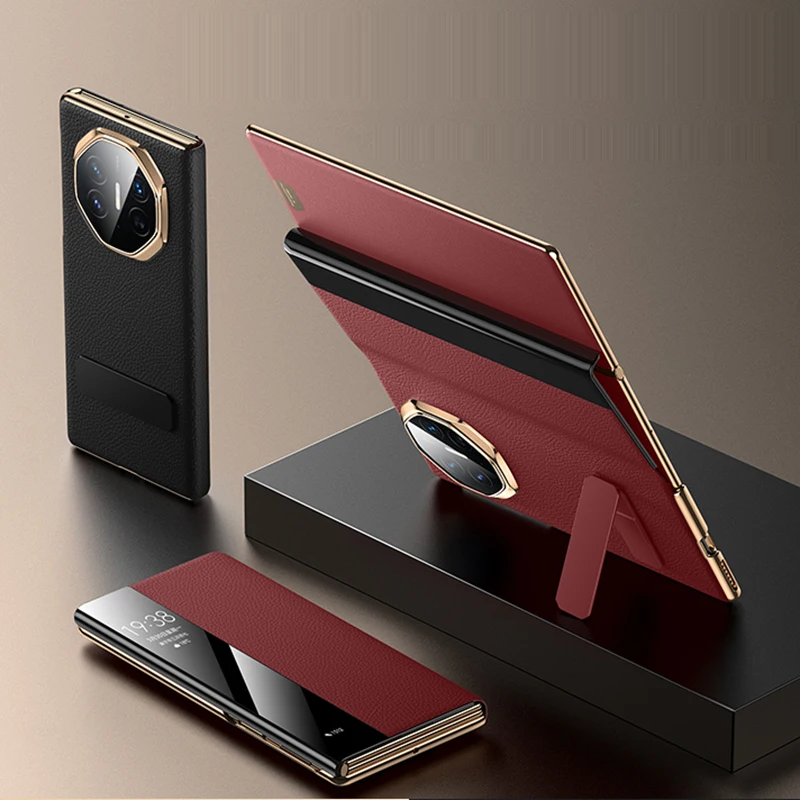 Роскошный чехол для телефона из натуральной кожи для HUAWEI Mate XT, с поворотной подставкой
Роскошный чехол для телефона из натуральной кожи для HUAWEI Mate XT, с поворотной подставкой