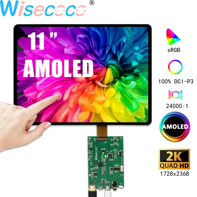 11-дюймовый 2K AM-OLED-экран 1728 × 2368 IPS OLED-дисплей Сенсорная панель 60 Гц MIPI Плата драйвера Контроллер Планшетный проект Wisecoco
11-дюймовый 2K AM-OLED-экран 1728 × 2368 IPS OLED-дисплей Сенсорная панель 60 Гц MIPI Плата драйвера Контроллер Планшетный проект Wisecoco
