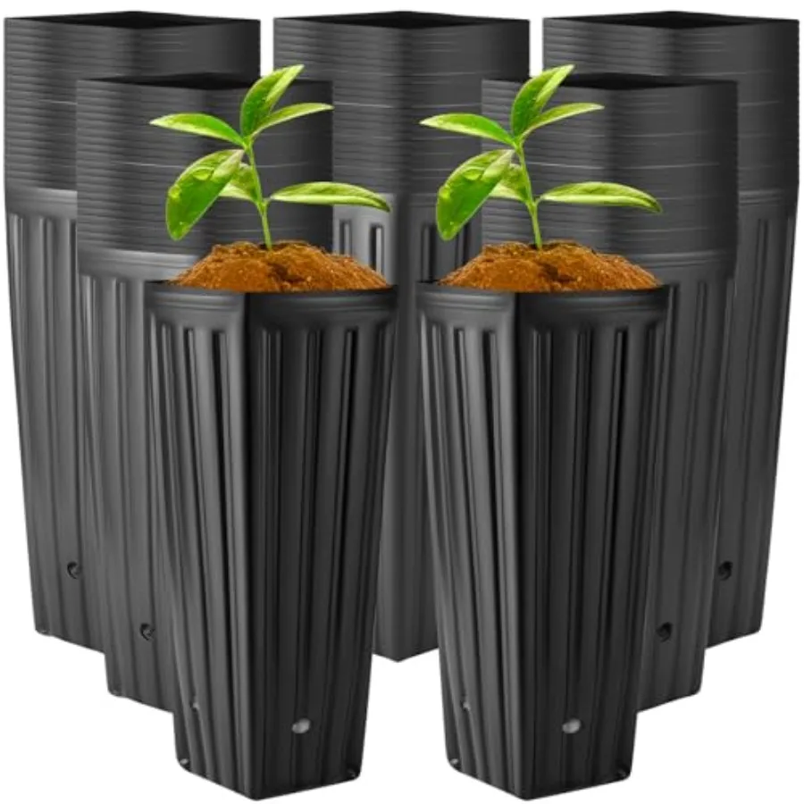Indoor Outdoor Gardening Tall Tree Pot Plastic Deep Plant Nursery Pots Black Durable Drainage Holes 500 Pcs 11.8 H X 3.9 W
Indoor Outdoor Gardening Tall Tree Pot Plastic Deep Plant Nursery Pots Black Durable Drainage Holes 500 Pcs 11.8 H X 3.9 W