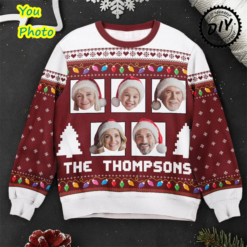 Diy Designs Custom Photos Sweatshirts For Men Women 3d Print Christmas Hoodies Streetwear Family Christmas Gift
Diy Designs Custom Photos Sweatshirts For Men Women 3d Print Christmas Hoodies Streetwear Family Christmas Gift