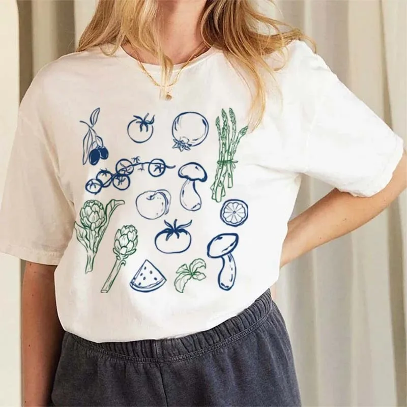 T-Shirt Women's Printed Vegetable Pattern Fashion Cartoon Clothing Watercolor Trend Women's Harajuku Casual Style Top T-Shirt
T-Shirt Women's Printed Vegetable Pattern Fashion Cartoon Clothing Watercolor Trend Women's Harajuku Casual Style Top T-Shirt