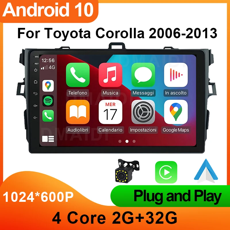 Android10 32G Car Radio For Toyota Corolla E140 / 150 2006 2007 2008 2009 2010 2011 2012 2013 Multimedia Player GPS Carplay Auto
Android10 32G Car Radio For Toyota Corolla E140 / 150 2006 2007 2008 2009 2010 2011 2012 2013 Multimedia Player GPS Carplay Auto