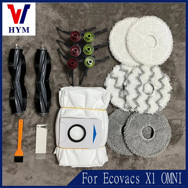 For Ecovacs Deebot X1 Omni Accesories robot Vacuum Cleaner mop Cloth Dust Bag HEPA Filter Main Brush rag Replaceable spare parts
For Ecovacs Deebot X1 Omni Accesories robot Vacuum Cleaner mop Cloth Dust Bag HEPA Filter Main Brush rag Replaceable spare parts