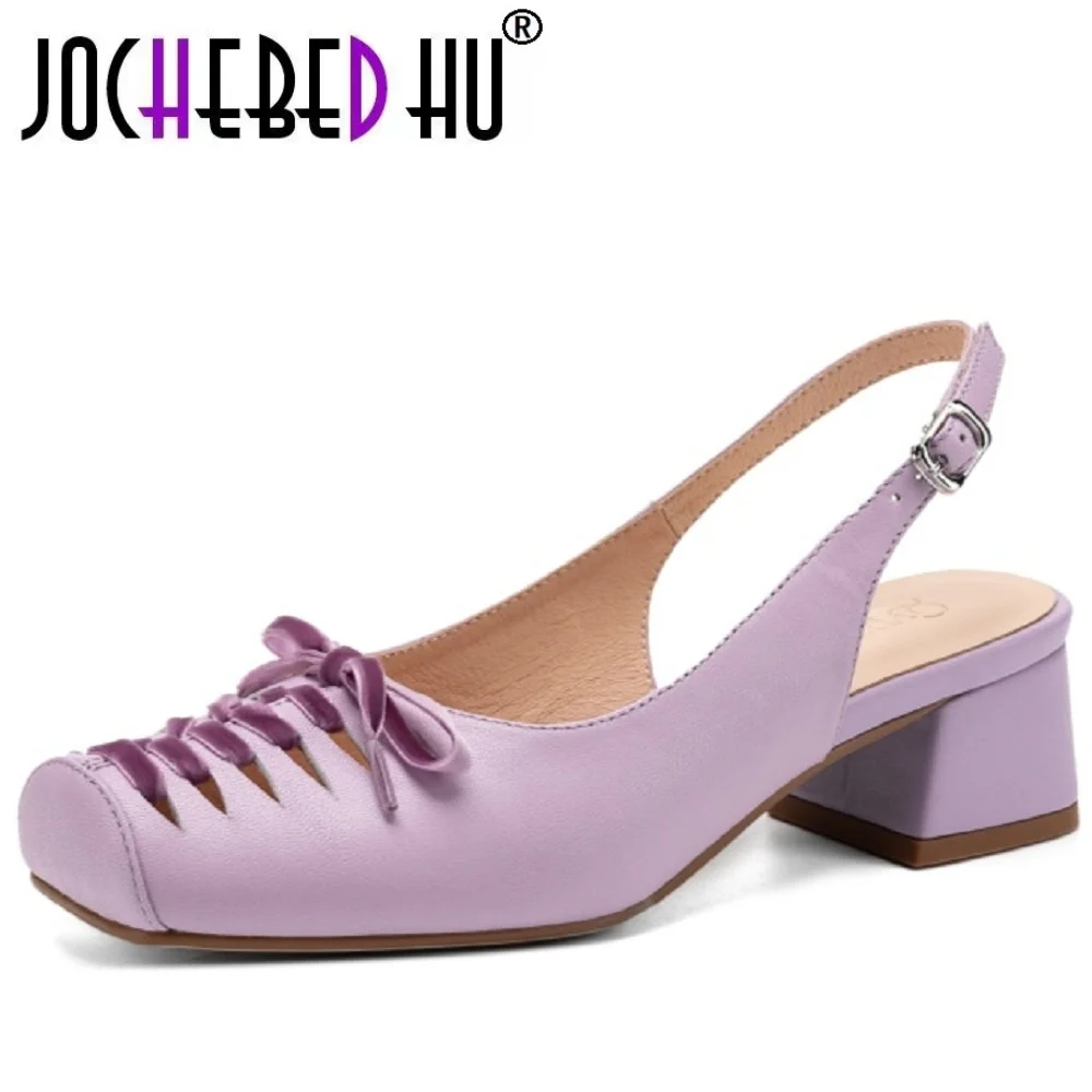 【JOCHEBED HU】Handmade Genuine Leather Women's Sandals Soft comfortable Square Toe Slingback Mid Heels Summer Shoes 34-40
【JOCHEBED HU】Handmade Genuine Leather Women's Sandals Soft comfortable Square Toe Slingback Mid Heels Summer Shoes 34-40