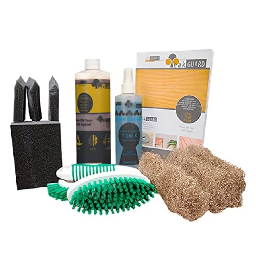 Teak Cleaner and Brightener Kit with Finish Wood Restoration Kit for Outdoor Furniture and Boat Teak Cleaner Bundle with Brush
Teak Cleaner and Brightener Kit with Finish Wood Restoration Kit for Outdoor Furniture and Boat Teak Cleaner Bundle with Brush