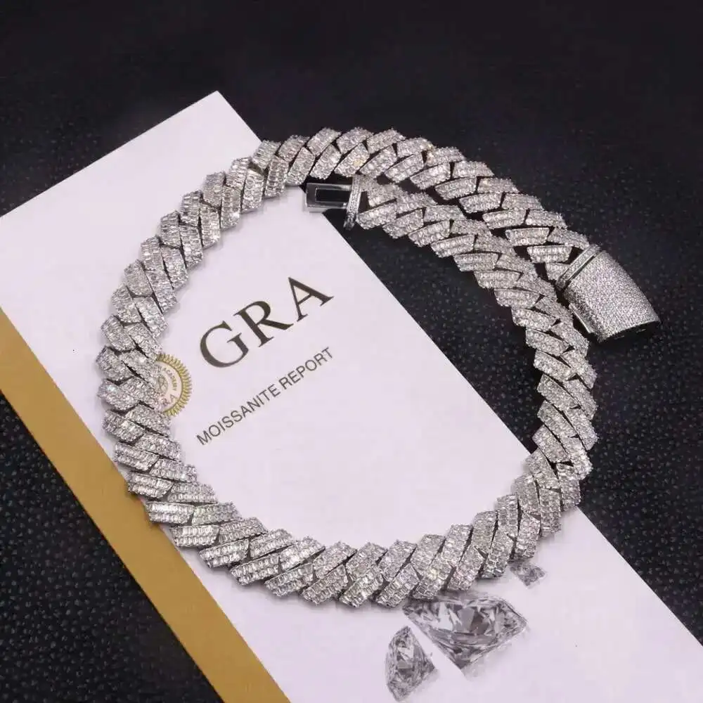 16mm Hip Hop Style Baguette Vvs Moissanite Cuban Link Chain Luxury Cuban Necklace Lab Diamonds for Men and Women
16mm Hip Hop Style Baguette Vvs Moissanite Cuban Link Chain Luxury Cuban Necklace Lab Diamonds for Men and Women