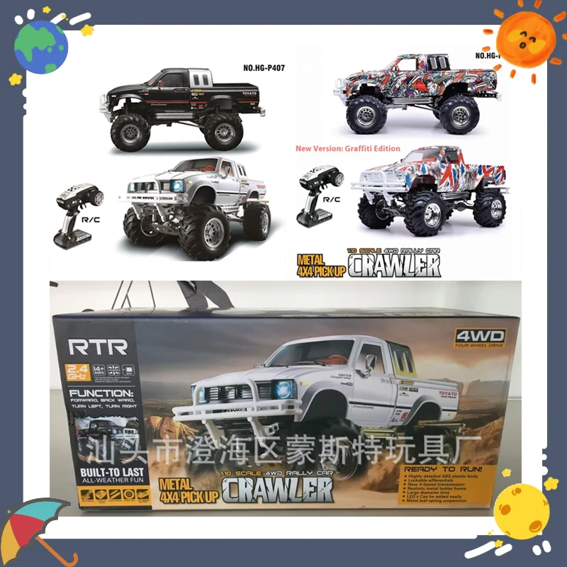 Hengguan Mountain Pig 1/10 Scale 4WD RC Pickup Toy Car Remote Control Off-Road Climbing Vehicle Children's Gift Model
Hengguan Mountain Pig 1/10 Scale 4WD RC Pickup Toy Car Remote Control Off-Road Climbing Vehicle Children's Gift Model