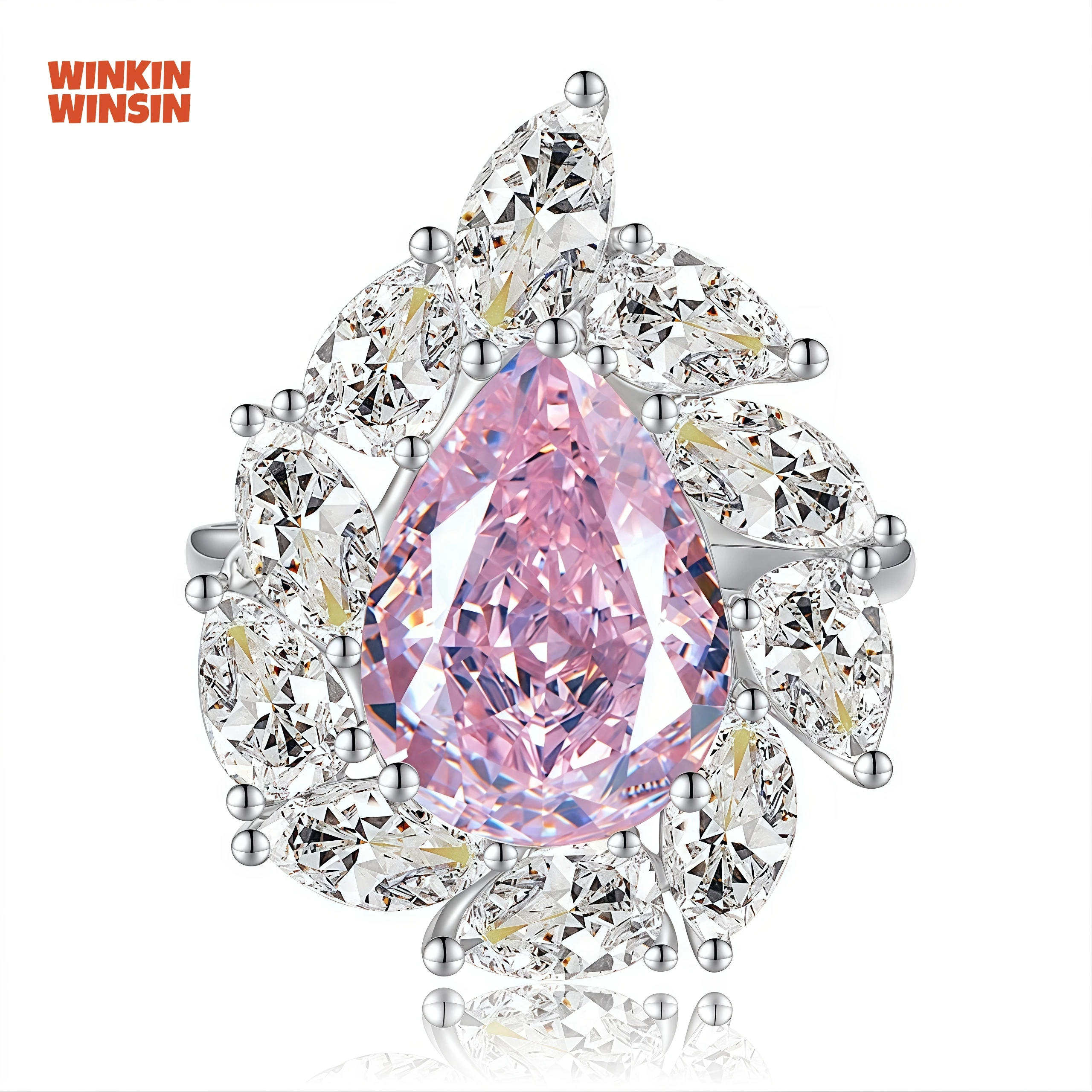 WINKIN WINSIN Brand MST 925 Sterling Silver Fashion 12.8 ct Artificial Gemstone High Carbon Diamond Water Droplet Ring Jewelry
WINKIN WINSIN Brand MST 925 Sterling Silver Fashion 12.8 ct Artificial Gemstone High Carbon Diamond Water Droplet Ring Jewelry