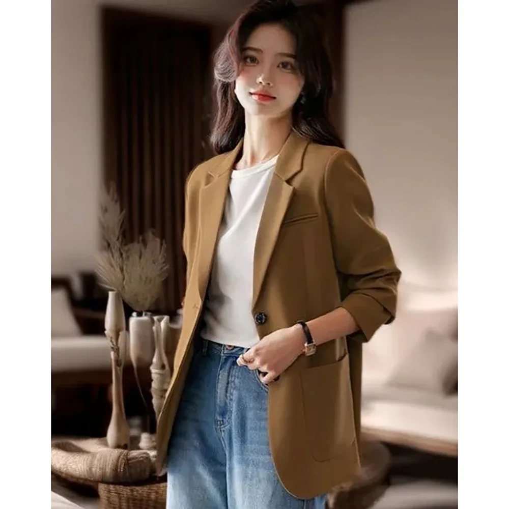 High-grade Sense Suit Jacket Female 2024 New Split Spring And Autumn Korean Temperament Leisure Single-breasted Suit Jacket Tide
High-grade Sense Suit Jacket Female 2024 New Split Spring And Autumn Korean Temperament Leisure Single-breasted Suit Jacket Tide