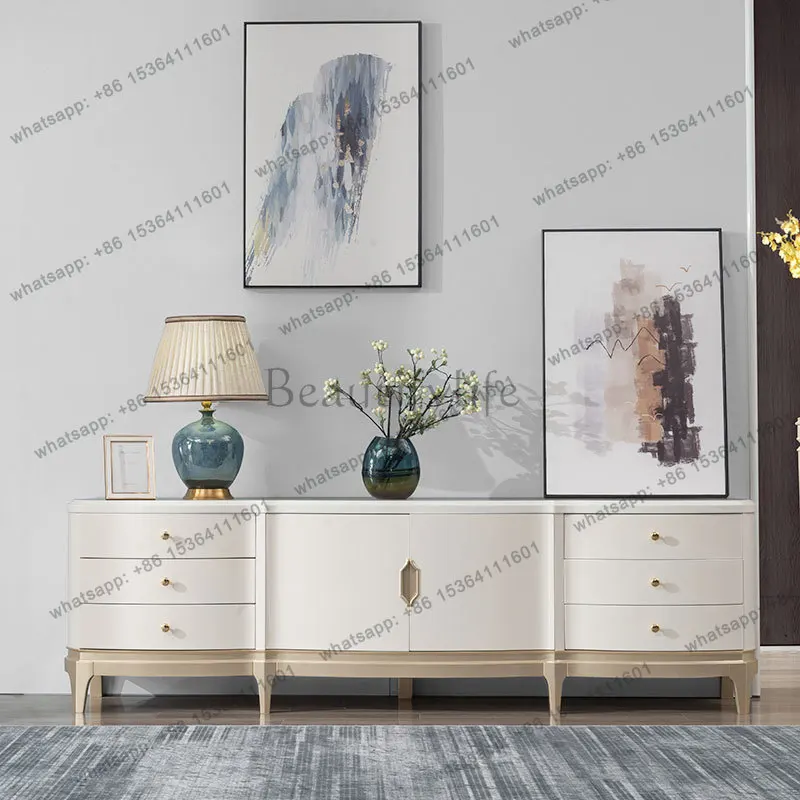 TV cabinet modern light luxury small apartment living room high-end simple new American solid wood floor cabinet
TV cabinet modern light luxury small apartment living room high-end simple new American solid wood floor cabinet