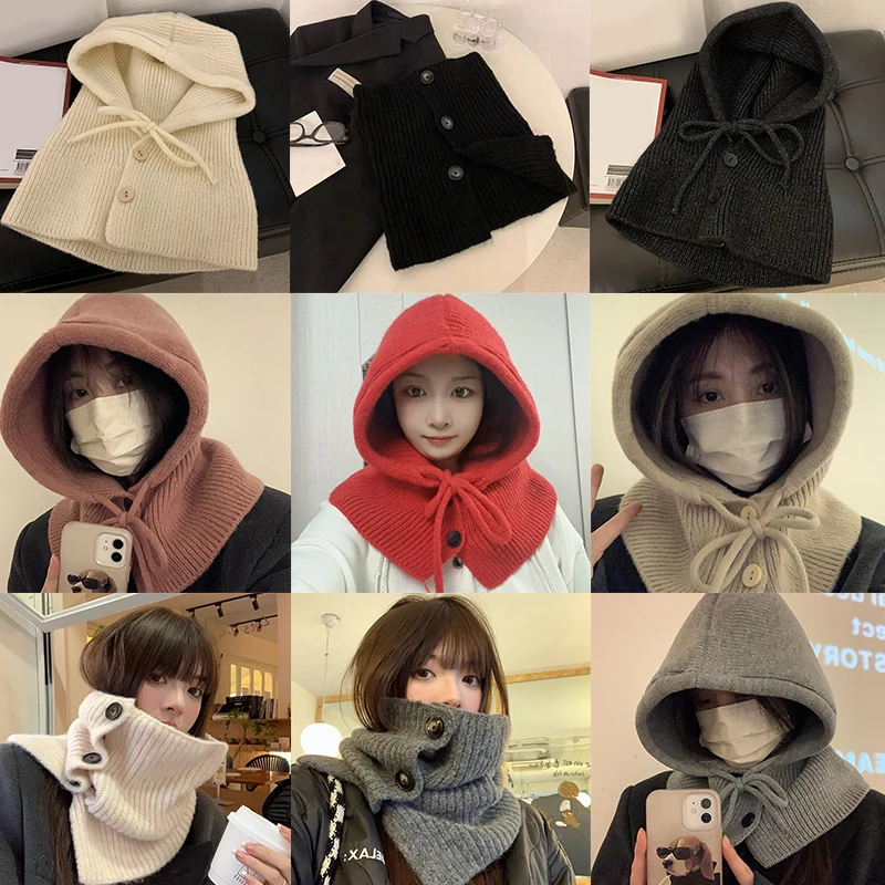 Winter Balaclava Hats Scarf For Men&Women Unisex Knitted Hooded Caps Outdoor Warmer Drawstring Hats Neck Collar Beanies Cap
Winter Balaclava Hats Scarf For Men&Women Unisex Knitted Hooded Caps Outdoor Warmer Drawstring Hats Neck Collar Beanies Cap