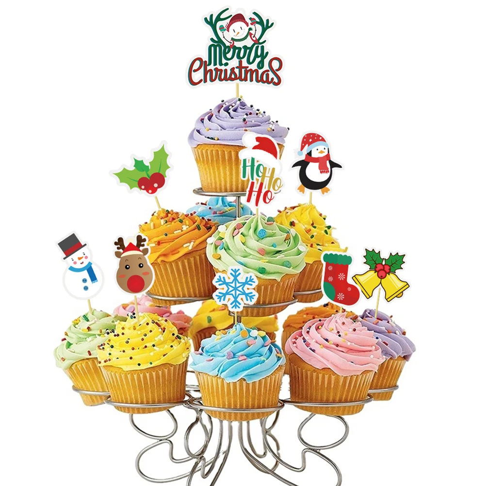 30Pcs Christmas Cake Toppers Delicate Festive Cake Decoration Creative Xmas Dessert Insert Topper Party Supplies 
30Pcs Christmas Cake Toppers Delicate Festive Cake Decoration Creative Xmas Dessert Insert Topper Party Supplies