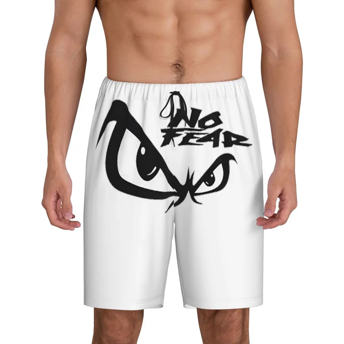 Мужские короткие пижамные шорты с принтом «No Fear» и глазами, для сна и отдыха
Мужские короткие пижамные шорты с принтом «No Fear» и глазами, для сна и отдыха