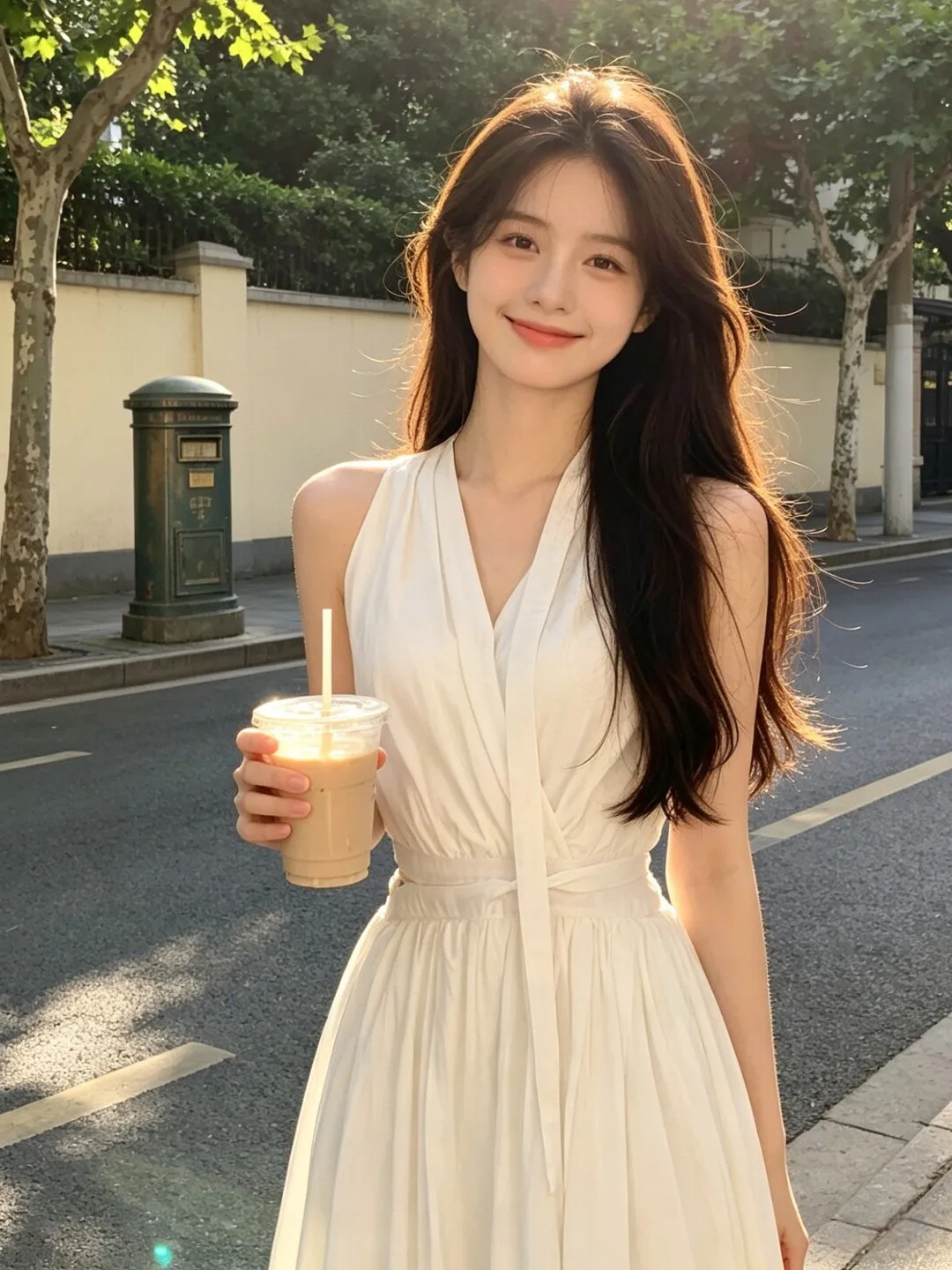 Unique Korean Style V-Neck Waist-Cinched Long Dress Beautiful Summer Dress Halter Neck Gown City Commute Casual Date
Unique Korean Style V-Neck Waist-Cinched Long Dress Beautiful Summer Dress Halter Neck Gown City Commute Casual Date