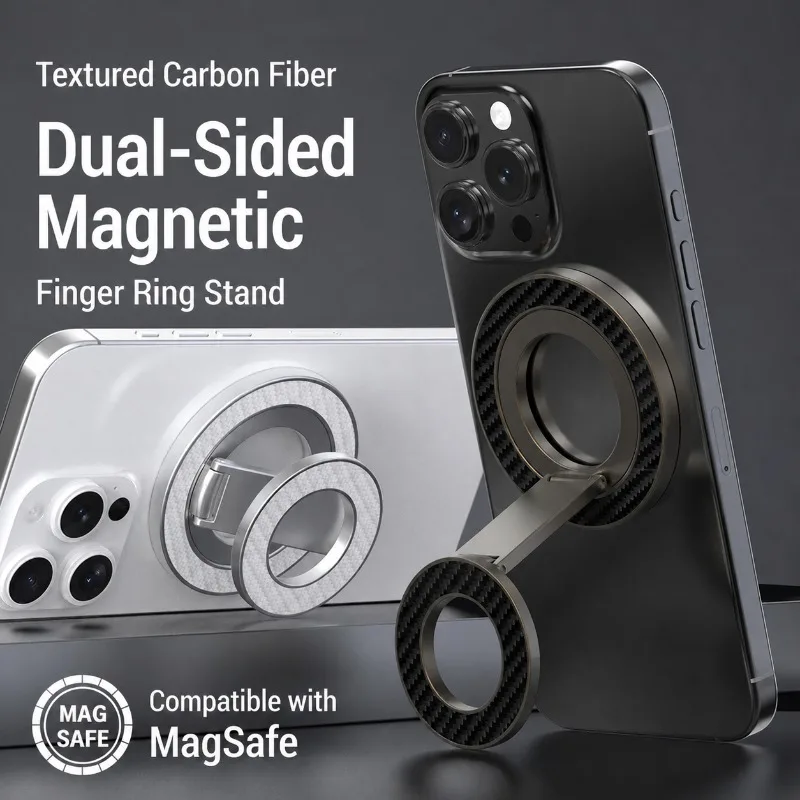 New Double-sided Magnetic Finger Ring Buckle Desktop Foldable Portable Adjustable Support Holder 360° Rotatable Magnetic Mount
New Double-sided Magnetic Finger Ring Buckle Desktop Foldable Portable Adjustable Support Holder 360° Rotatable Magnetic Mount