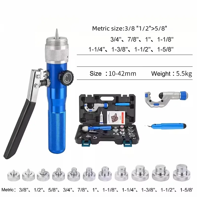 Hydraulic Expander for Manual Copper Tube Expansion 10-42mm for Refrigerator & Air Conditioner Rubber Product Making Machinery
Hydraulic Expander for Manual Copper Tube Expansion 10-42mm for Refrigerator & Air Conditioner Rubber Product Making Machinery