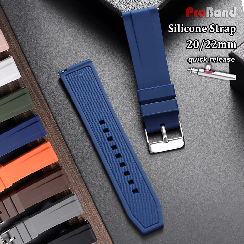 High Quality Rubber Watch Strap 20mm 22mm Sport Silicone Watchband Black Green White Wristband Quick Release Band for Men Women
High Quality Rubber Watch Strap 20mm 22mm Sport Silicone Watchband Black Green White Wristband Quick Release Band for Men Women