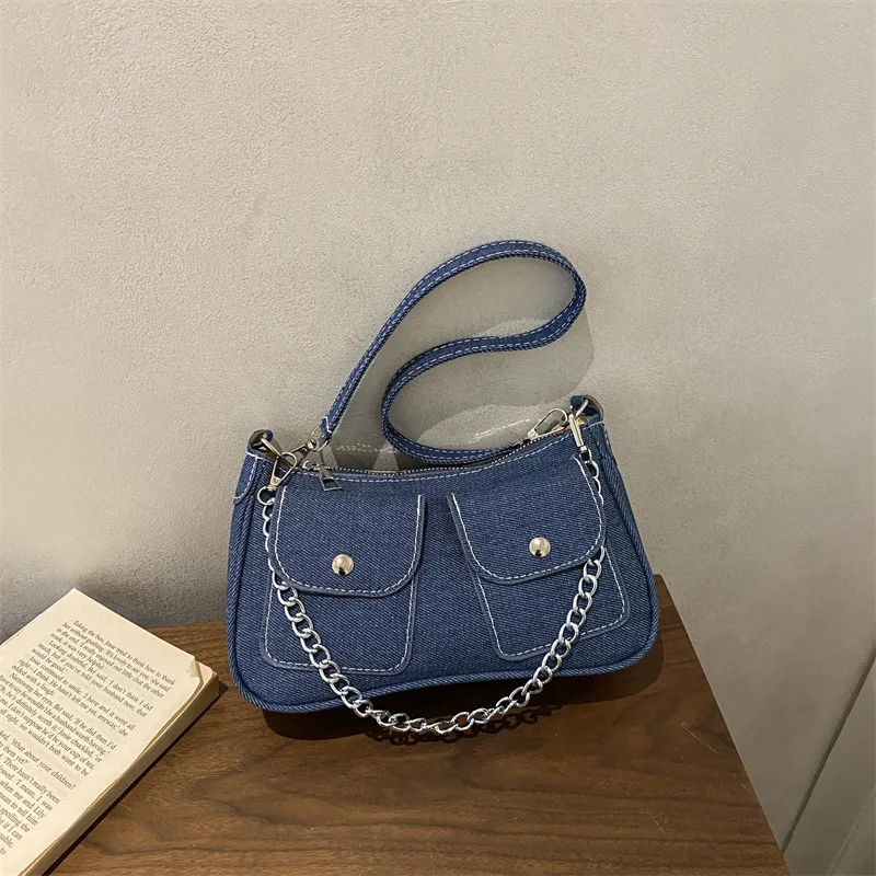 Solid Color Retro New Double Pocket Bag Versatile Crossbody Bag Stylish Hand-Held Underarm Single Shoulder Women's Baguette Bag
Solid Color Retro New Double Pocket Bag Versatile Crossbody Bag Stylish Hand-Held Underarm Single Shoulder Women's Baguette Bag