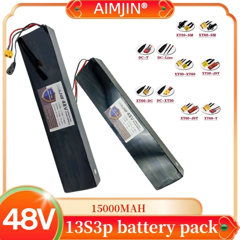 Rechargeable Lithium-ion 13S3P Battery Pack 48V 15Ah Suitable for 500W-1000w Electric Bicycles,Scooters 18650
Rechargeable Lithium-ion 13S3P Battery Pack 48V 15Ah Suitable for 500W-1000w Electric Bicycles,Scooters 18650