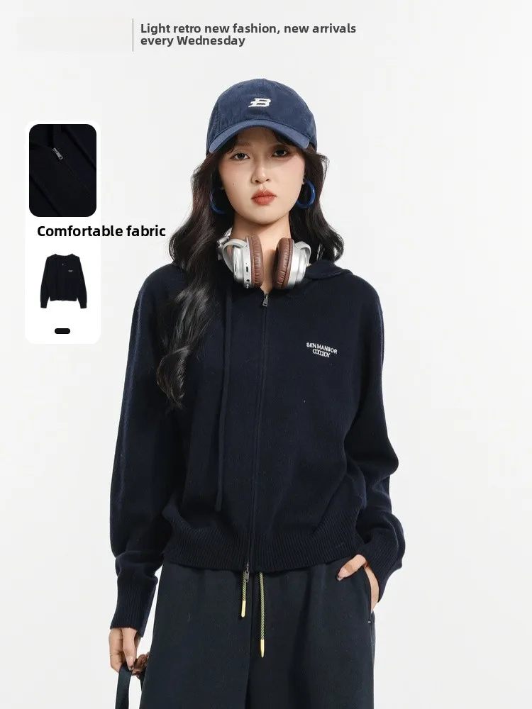 Faionable Knitted Hat Sweater Cardigan Memory's Starting Point Winter 2025 New Arrival Versatile Long Sve Zipper Closure
Faionable Knitted Hat Sweater Cardigan Memory's Starting Point Winter 2025 New Arrival Versatile Long Sve Zipper Closure