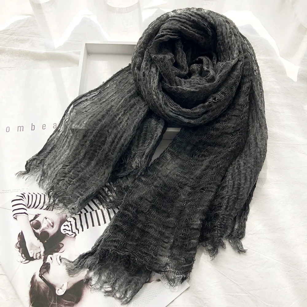 100% Linen Scarf Breathable Solid Color Spring Summer Women Scarves Retro Tie-dye Foulard Shawl Artistic Casual Bufanda Muffle
100% Linen Scarf Breathable Solid Color Spring Summer Women Scarves Retro Tie-dye Foulard Shawl Artistic Casual Bufanda Muffle