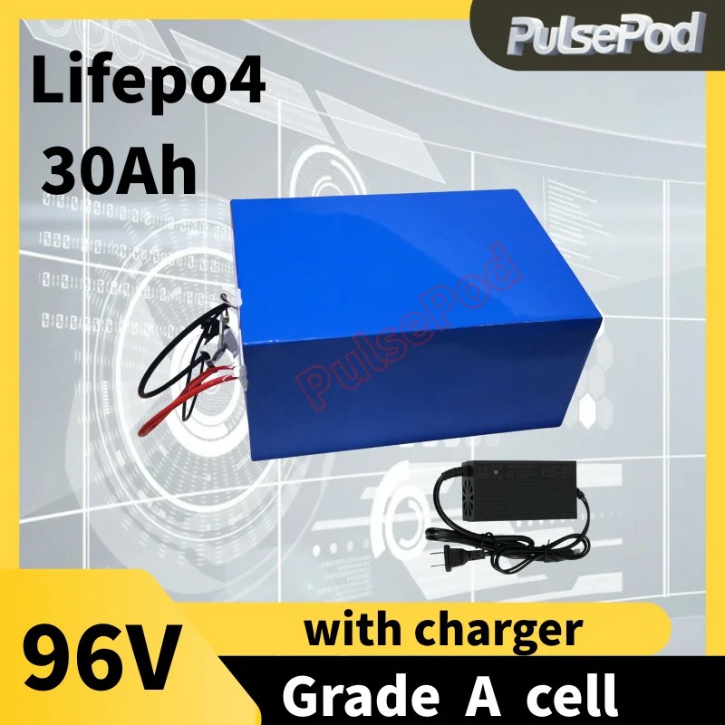 LiFePo4 96V 30Ah lithium battery pack 3.2v cells with protect fuction for 7000w high power Two Wheeler Vehicle AGV tour bus 
LiFePo4 96V 30Ah lithium battery pack 3.2v cells with protect fuction for 7000w high power Two Wheeler Vehicle AGV tour bus