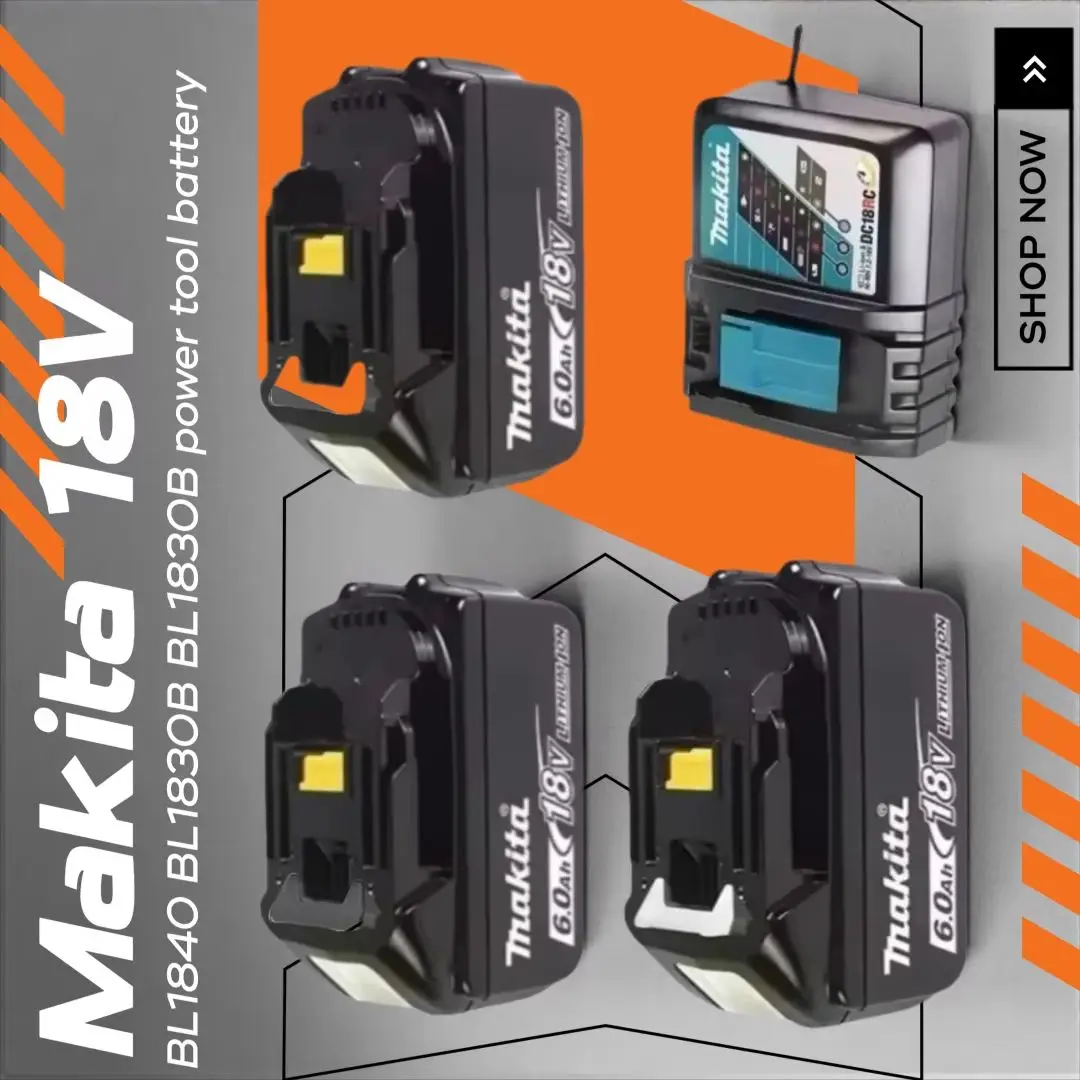 Оригинальная аккумуляторная батарея Makita 18В 6.0Ач высокого качества, совместимая с BL1830 BL1830B BL1840 BL1840B BL1850 для электроинструментов
Оригинальная аккумуляторная батарея Makita 18В 6.0Ач высокого качества, совместимая с BL1830 BL1830B BL1840 BL1840B BL1850 для электроинструментов