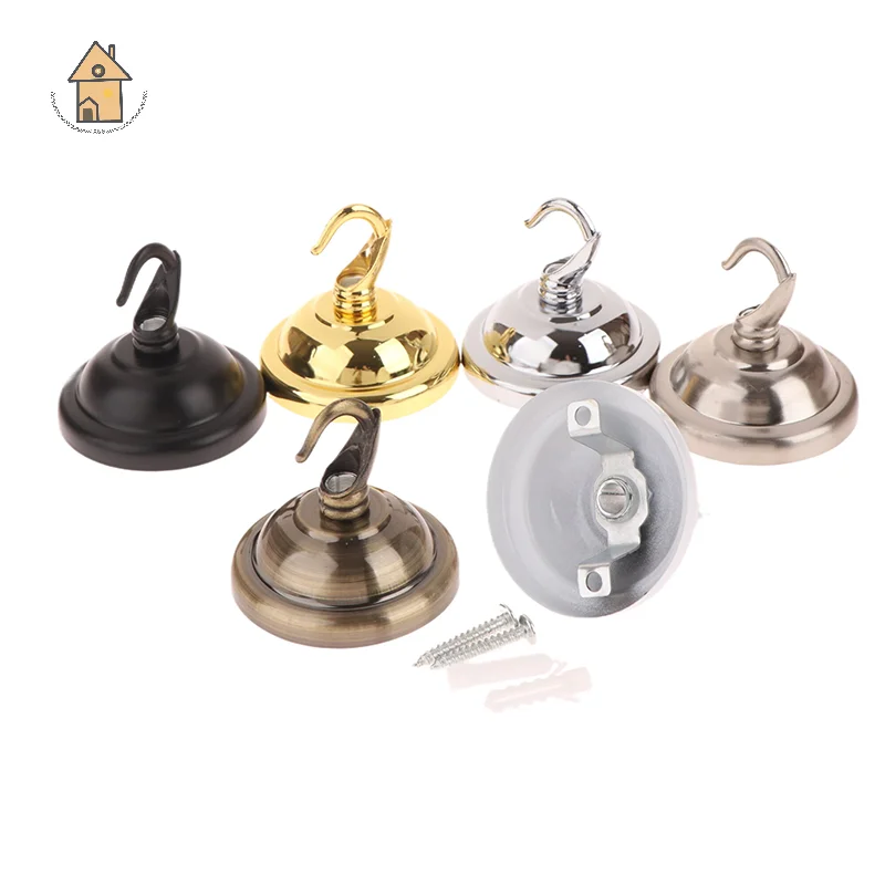 1 Set Ceiling Mount Pendant Lamp Base Black/White/Bronze/Gold/ 56mm DIY Round Iron Hook Ceiling Plate Base
1 Set Ceiling Mount Pendant Lamp Base Black/White/Bronze/Gold/ 56mm DIY Round Iron Hook Ceiling Plate Base