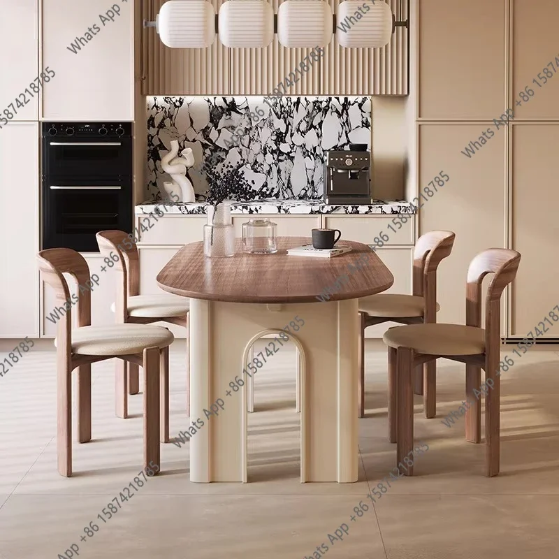 N68 French medieval all-solid wood oval dining table and chair combination household simple Nordic wabi-sabi dining table
N68 French medieval all-solid wood oval dining table and chair combination household simple Nordic wabi-sabi dining table