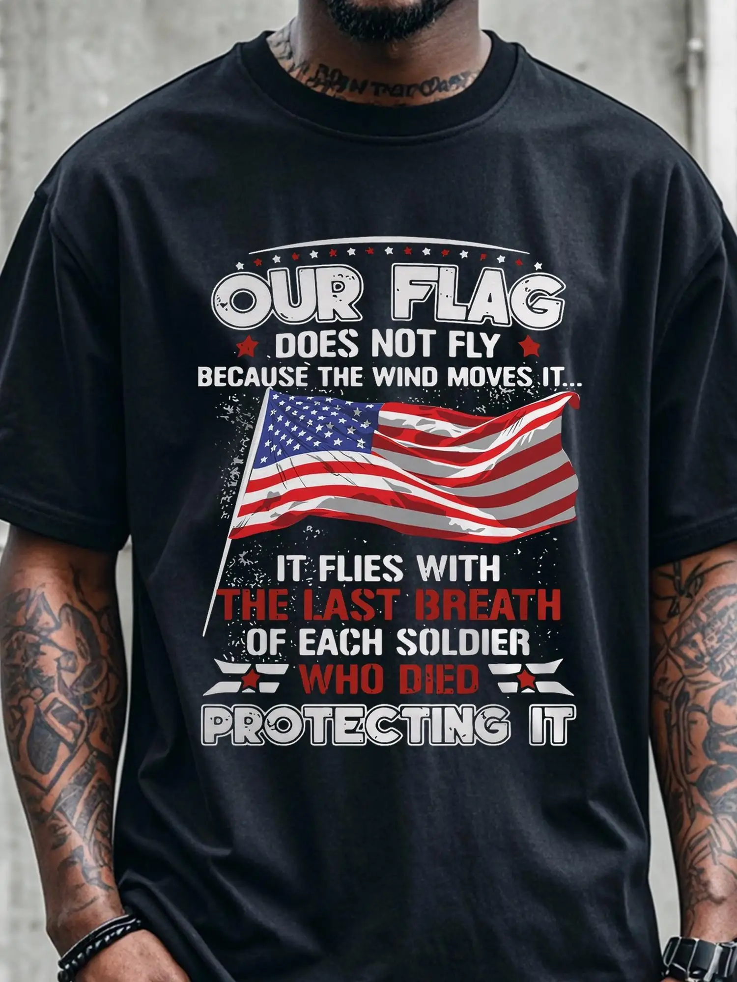 OUR FLAg DOES NOT FLY BECAUSE THE WIND MOVE IT IT FLIES WITH THE LAST BREATH OF EACH SOLICER WHO DIED PROTECTING IT
OUR FLAg DOES NOT FLY BECAUSE THE WIND MOVE IT IT FLIES WITH THE LAST BREATH OF EACH SOLICER WHO DIED PROTECTING IT