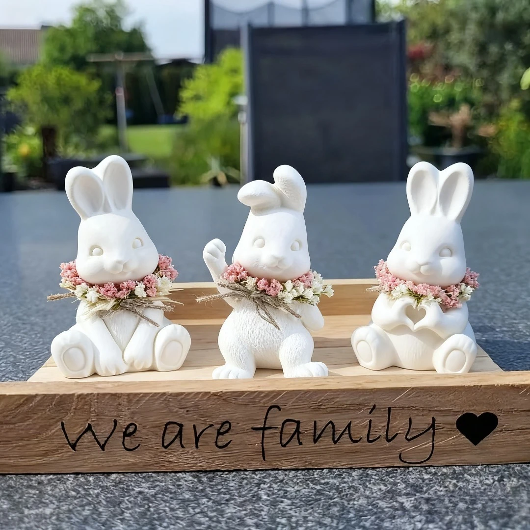 Набор из 3 силиконовых форм ElastoC Rabbit - многоразовые и легко съемные формы для смолы с кроликами в виде сердца, с поднятой лапкой и в милых позах
Набор из 3 силиконовых форм ElastoC Rabbit - многоразовые и легко съемные формы для смолы с кроликами в виде сердца, с поднятой лапкой и в милых позах