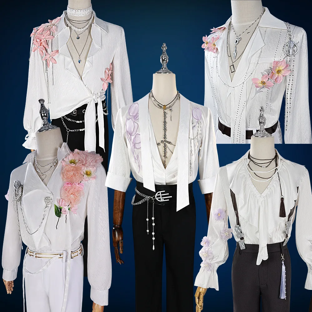 Love and Deepspace Cosplay Costume Zayne Caleb Rafayel Spring and Flower White Shirt Necklace Chain For Men Women Bpys Halloween 
Love and Deepspace Cosplay Costume Zayne Caleb Rafayel Spring and Flower White Shirt Necklace Chain For Men Women Bpys Halloween