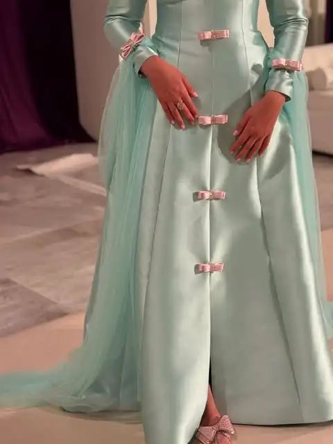 Other Shore Elegant Vintage Sweet Green Bow Beads Satin New Ribbon Customized Formal Occasion Prom Dress Evening Party Gowns
Other Shore Elegant Vintage Sweet Green Bow Beads Satin New Ribbon Customized Formal Occasion Prom Dress Evening Party Gowns