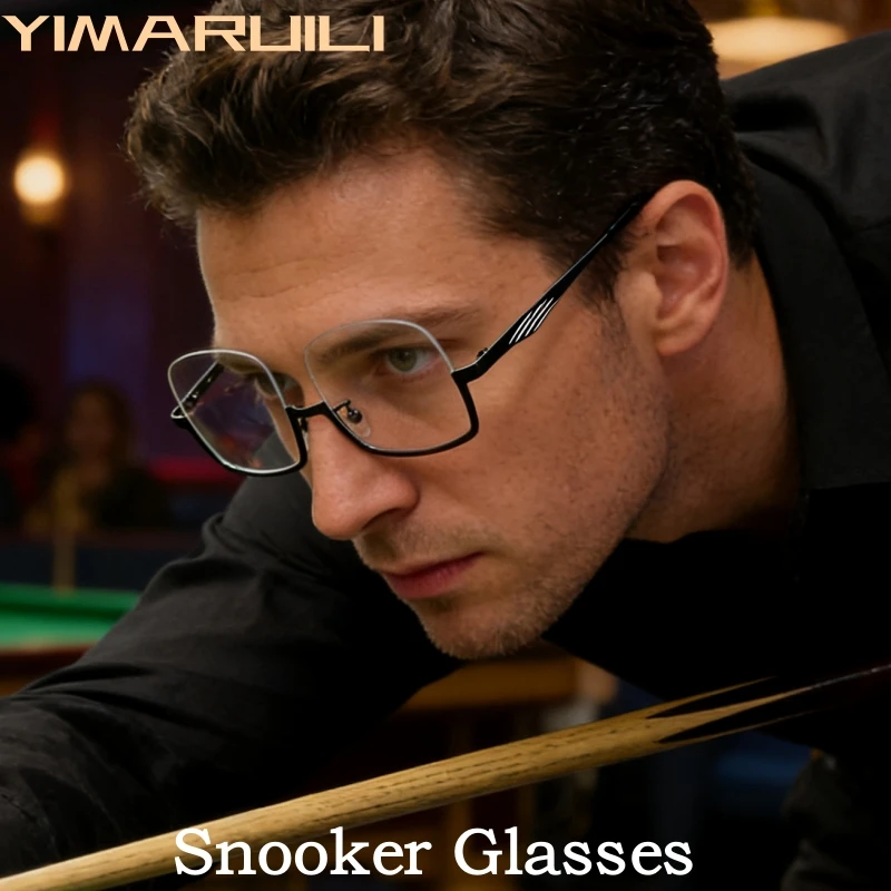 YIMARUILI Fashion Men's Billiards Glasses Ultra Light High Quality Alloy Snooker Competition Specific Optical Eyeglasses Frame
YIMARUILI Fashion Men's Billiards Glasses Ultra Light High Quality Alloy Snooker Competition Specific Optical Eyeglasses Frame