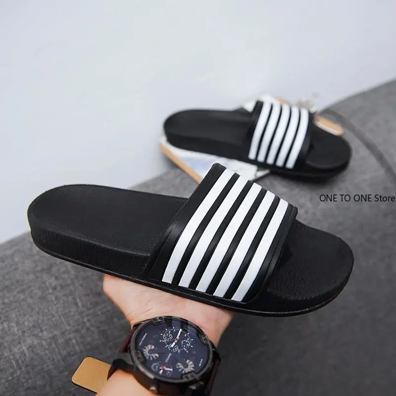 Hot Sale Slippers Men's Summer Fashion Outer Wear Couple Striped Thick Bottom Non-slip Bathroom Soft Bottom Slippers Wholesale
Hot Sale Slippers Men's Summer Fashion Outer Wear Couple Striped Thick Bottom Non-slip Bathroom Soft Bottom Slippers Wholesale