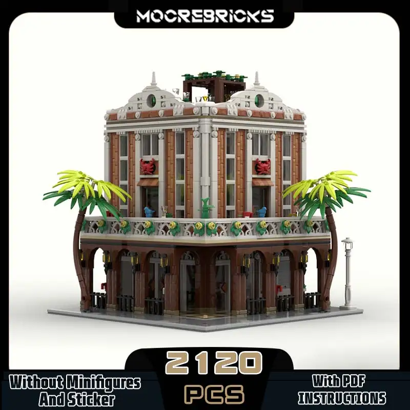 MOC Building Block Creative Urban Red Crab Resto Bar Modular Architecture DIY Assembly Model Bricks Puzzle Toys Birthday Gifts
MOC Building Block Creative Urban Red Crab Resto Bar Modular Architecture DIY Assembly Model Bricks Puzzle Toys Birthday Gifts