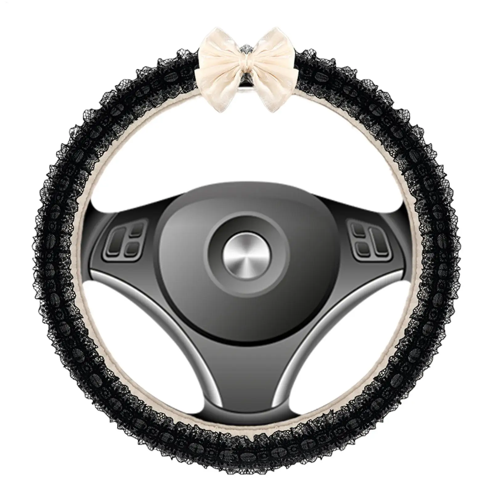 For SUV Steering Wheel Covers For Women Lace Bowknot Cute Non-Slip 15in Car Steering Wheel Cover For Women Girls Daily Commuting
For SUV Steering Wheel Covers For Women Lace Bowknot Cute Non-Slip 15in Car Steering Wheel Cover For Women Girls Daily Commuting
