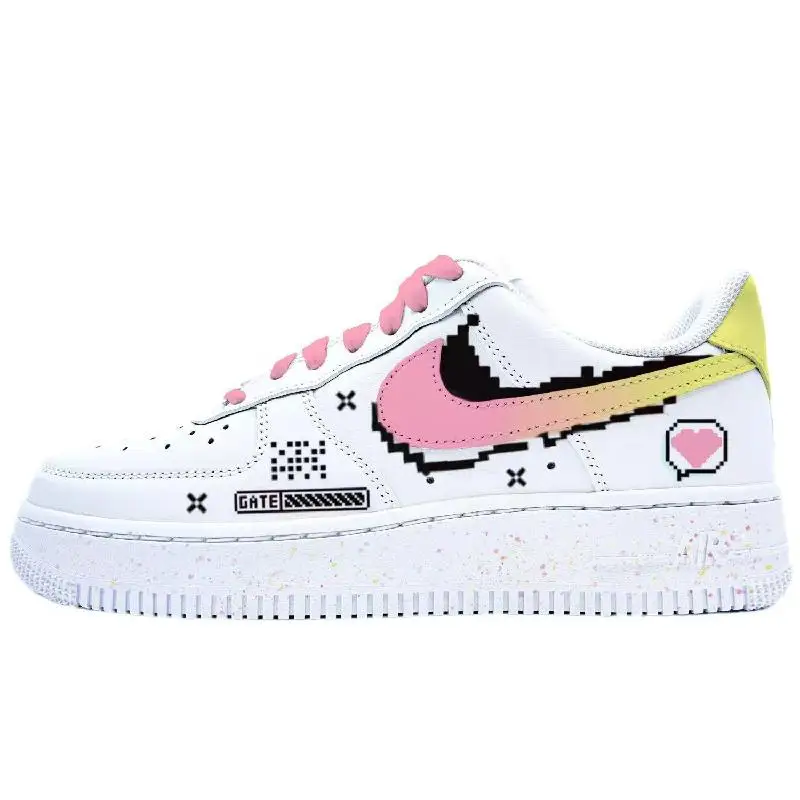 【Настроить】Nike Air Force 1 Обувь для скейтбординга Женские низкие белые/розовые/желтые кроссовки DD8959-100 
【Настроить】Nike Air Force 1 Обувь для скейтбординга Женские низкие белые/розовые/желтые кроссовки DD8959-100